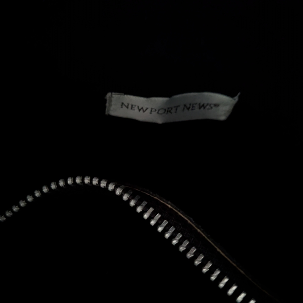 Newport News Black Suede/Genuine Leather Shoulder Bag - Picture 6 of 8